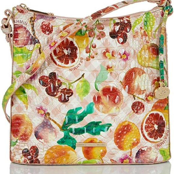 BRAHMIN Purse Katherine Fruit Salad Ombre Melbourne Crossbody Bag